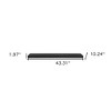 HomeRoots 43" Black Wooden Floating Shelf - 3 of 4
