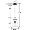 Crystorama Lighting Voss 1 - Light Pendant in  Matte Black - 3 of 4