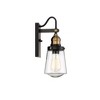 Savoy House Exterior Collections 1 - Light Wall Light in  Vintage Black/Warm Brass - 3 of 3