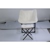Jojoka Comfy Saucer Chair, Foldable Living Room Chairs, Faur Fur Soft Lounge for Bedroom, Dorm, Metal Frame Reading Chairs for Adults, Kids - 4 of 4