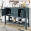 ORRD Console Table Buffet Sideboard Sofa Table with Storage Drawers Cabinets and Bottom Shelf（Lime White） - 4 of 4