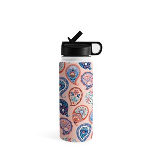 Pimlada Phuapradit Floral Paisley Half Drop Water Bottle - Society6 - 1 of 4