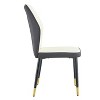 CAVINAS Modern PU Leather Dining Chair, Kitchen Side Chair with Curved Back and Metal Legs - 2 of 4