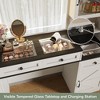 61.5" Farmhouse Vanity Desk with Mirror and LED Lights, Dressing Table with 5 Drawers and 4 Cabinets - 4 of 4