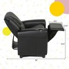 Costway Kids Recliner Armchair Children's Furniture Sofa Seat Couch Chair w/Cup Holder Black - 3 of 4