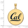 Black Bow Jewelry 14k Yellow Gold Plated Sterling Silver California Berkeley Golden Bears NCAA Extra Large Pendant - 2 of 3