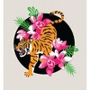 Natural World Tiger & Flowers Adult Long Sleeve Hoodie - 2 of 2