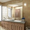Apmir 40 in. W x 48 in. H Rectangular Aluminum Alloy Framed and Tempered Glass Wall Mirror in Brushed Gold - 2 of 4