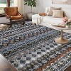 Runner Rug Vintage Distressed Geometric Hallway Carpet Machine Washable Non-Slip Indoor Long Rug Non-Shedding Accent Carpet - 3 of 4