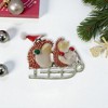 Unique Bargains Christmas Brooches YNCP7164 Red Alloy Dripping Wax Multicolor 1.57"x1.26" 1 Pc - 2 of 4