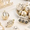 Christmas Ball Ornaments Set, 65 pcs Shatterproof Xmas Balls Decorative Hanging Ornaments Assorted Set for Xmas Tree Holiday Garland Decor - 3 of 4