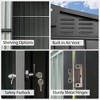 Outdoor Storage Shed with 32 Air Vents, Lockable Door Key Lock, Roof Galvanized Steel Storage Cabinet, Rust-proof Garden Shed for Backyard, Lawn - 3 of 4