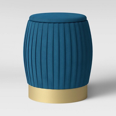 blue velvet ottoman target