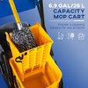 CIPACHO 2 x 6.9 Gallon Mop Water Bucket Wringer Cart with Easy to Use Side Press Wringer Smooth Wheels Mop-Handle Holder - 3 of 4