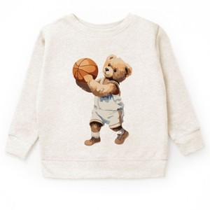 The Juniper Shop Watercolor Basketball Bear Youth Sweatshirt - 1 of 4