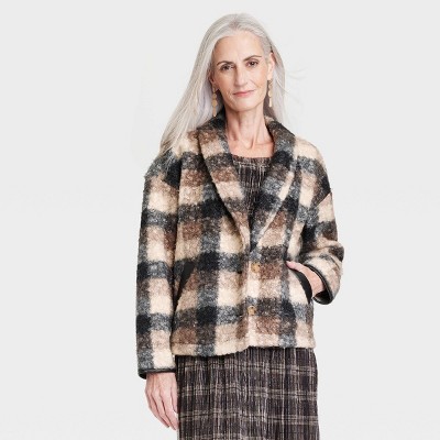 Women's Plaid Sweater Overcoat - Knox Rose™