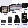 Fosmon 8pc Packing Cubes Set, Packing Cubes for Travel, Hanging Toiletries Travel Bags Makeup, Luggage Suitcase Organizer Bags Travel Cube Set, Black - 4 of 4