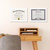 Americanflat 8.5x11 Diploma Frame with Shatter-Resistant Glass - Document Frame with Engineered Wood - Legacy Collection - White - 4 of 4