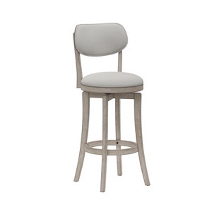 Sloan Barstool Gray - Hillsdale Furniture: Swivel, Upholstered, Aged Wood Finish, 43.5" Height - 1 of 4