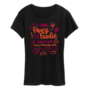 Women's - Instant Message - Fancy Foodie Short Sleeve Graphic T-Shirt - 1 of 4