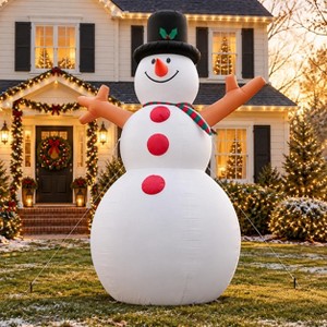 12.5 FT Giant Christmas Inflatable Snowman with LED Lights and Rotating ...