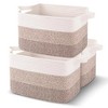 Cheer Collection Cotton Rope Storage Baskets – Set of 3 Durable Woven Bins for Laundry, Toys, Towels for Home Organizing - 2 of 4
