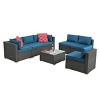 ELJGET 7 Piece Patio Furniture Set Outdoor Wicker Conversation Sets All Weather PE Rattan Sectional Sofa Set with Cushions & Coffee Table - 3 of 4