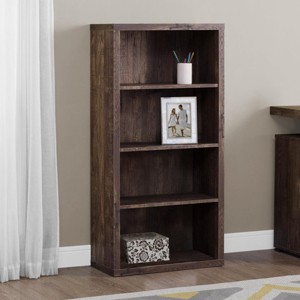 INFURNIC Decorative Bookshelf Bookcase Etagere 5 Tier Adjustable Shelves Modern Laminate Storage Display, Brown, 23.75"*11.75"*47.5" - 1 of 4
