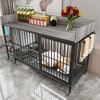 Whisen Large Pet Crate with Rack, Drawers, Stainless Steel Basin - 3 of 4