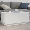 vidaXL Coffee Table White Engineered wood 35.4 x 19.7 x 15.7 in Lights - 3 of 4