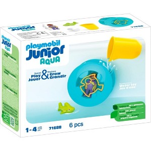 Playmobil Junior Aqua Water Wheel with Baby 71688 Playset 6pc - 1 of 1