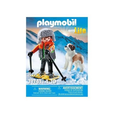 Playmobil 71741 Hiker with Saint Bernard Playset 8pc