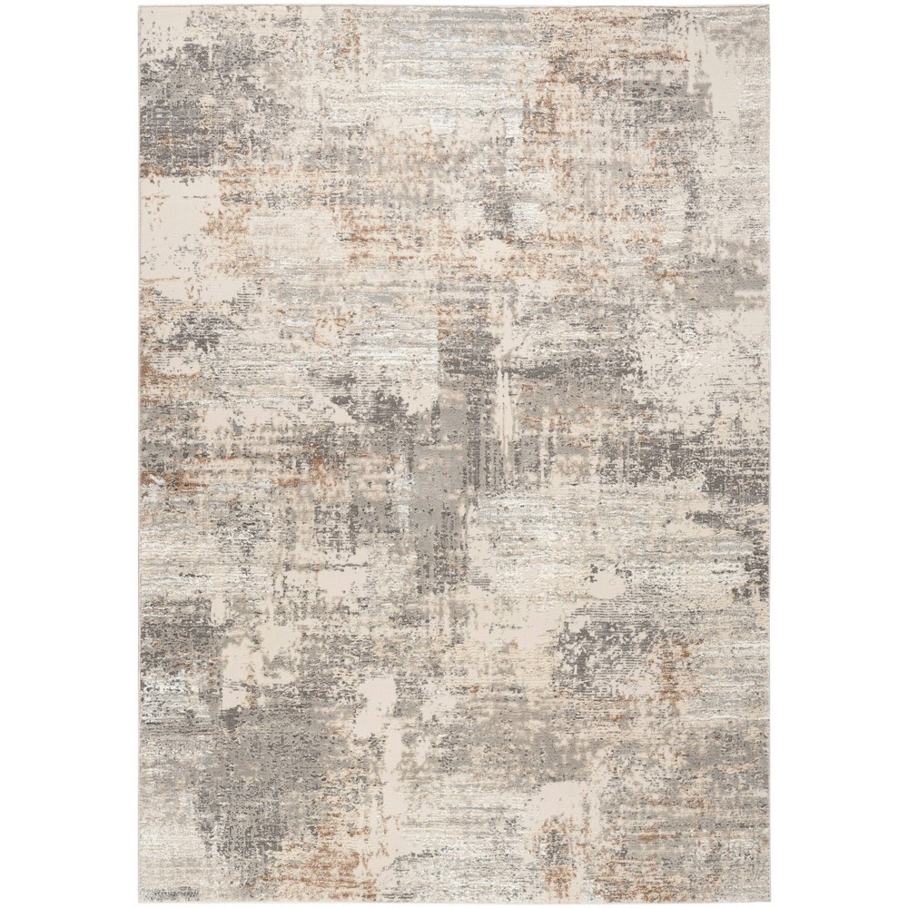 Photos - Doormat Nourison 5'3"x7'3" Modern Abstract Sustainable Woven Area Rug with Lines B 