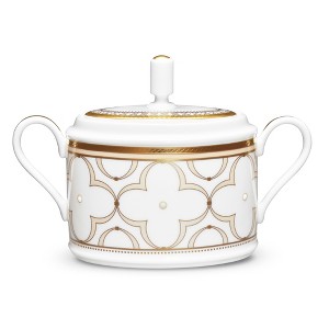 Noritake Trefolio Gold Sugar Bowl with Cover - 1 of 3