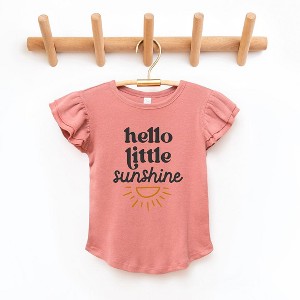 The Juniper Shop Hello Little Sunshine Toddler Flutter Sleeve Tee - 1 of 2