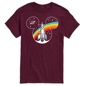 Men's - Disney - Mickey Retro Space Logo Short Sleeve Graphic T-Shirt - 1 of 4