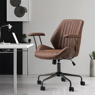 XIZZI Home Office Desk Chairs Computer Office Chair, Modern Ergonomic High Back Suede Fabric Office Chair for Executive or Home Office