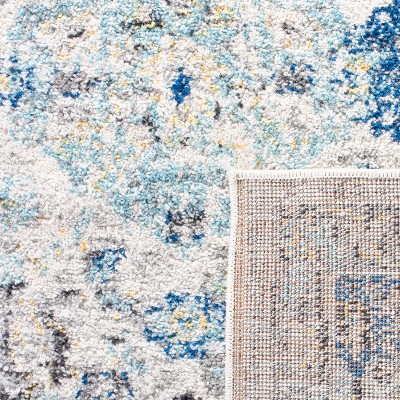 Elegant Ivory and Aqua 8' x 10' Hand-Knotted Cotton Blend Area Rug