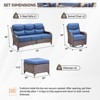 Gymojoy Outdoor Patio Sofa Ottoman with Swivel Chairs 3-Seat Sofa Glider Chairs Ottoman - 2 of 4