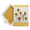 Blank Card Sunflower Girl - PAPYRUS: Multicolor Floral Greeting Card, Botanical Design, Vertical Fold, 7"x5" - 4 of 4