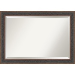 Amanti Art Attic Aged Beveled Wood Framed Bathroom Vanity Wall Mirror - 1 of 4