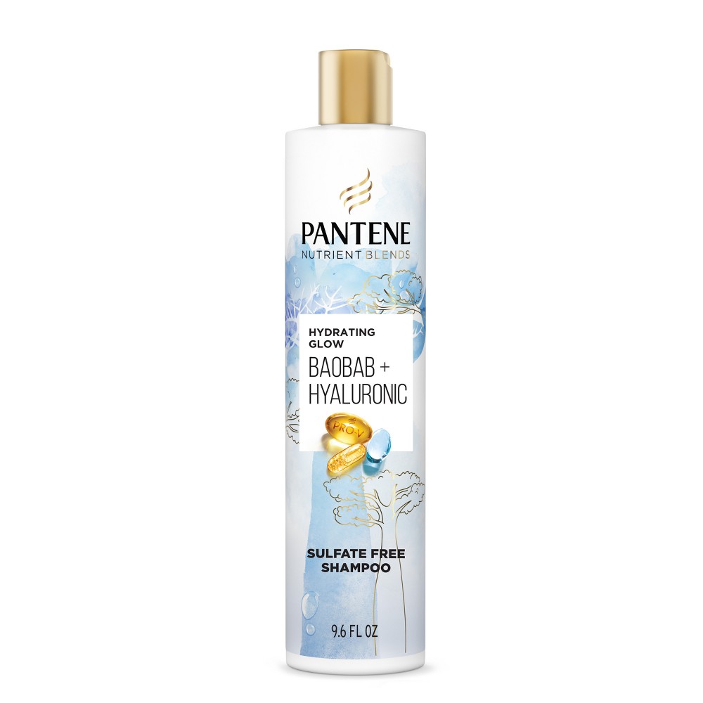 Photos - Hair Product Pantene Sulfate and Silicone Free Baobab Shampoo, Hydrates for Soft Healthy Hair, Nutrient Blends - 9.6 fl oz 