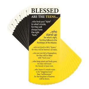 Dicksons Blessed are The Teens Black and Yellow 7 Inch Bookmark Cards Pack of 12 - 1 of 4