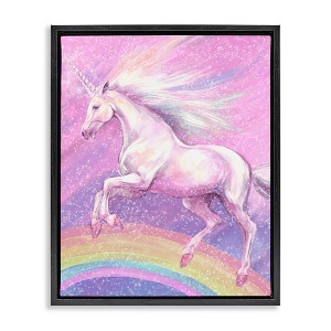 Stupell Industries Rainbow Unicorn Scene, 17" x 21" - 1 of 4