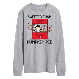 Men's - Peanuts - Sweeter Than Pumpkin Pie Long Sleeve Graphic T-Shirt - 1 of 4