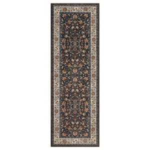 Coolmee Washable Runner Rug Kitchen Rugs and Mats Non Skid Washable Waterproof Carpet Runner for Living Room Bedroom Bathroom Navy Blue - 1 of 4