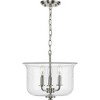 Progress Lighting Winslett 3-Light Semi-Flush Mount, Brushed Nickel, Seeded Glass Shade - 4 of 4