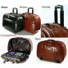 LE-SANDS Large Leather Luggage Business Suitcase Rolling Travel Laptop Briefcase Wheeled Executive Case Mobile Office Black - 4 of 4