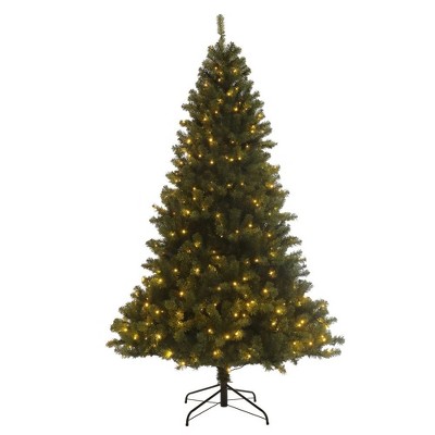 7.5ft Christmas Tree, Artificial Hinged Xmas Tree With Foldable Stand, Christmas Decoration For Home Office