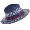 Shiraleah Navy Ames Sun Hat with Red Trim - 2 of 4
